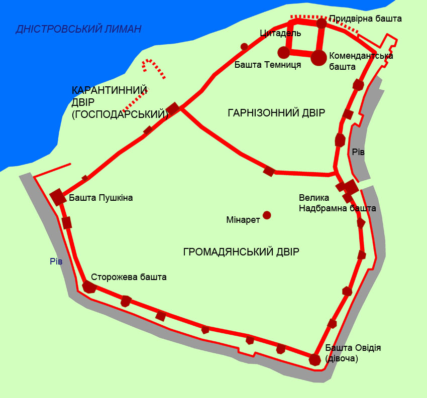 Схема Білгород-Дністровської фортеці