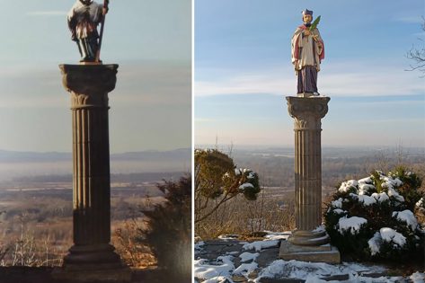 В Снятині історичну скульптуру св. Яна Непомука замінили новоробом